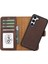 Samsung Galaxy S23 Uyumlu Deri Cüzdanlı Kılıf G2 Kahve 5