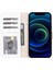 Apple iPhone 13 Pro Max Uyumlu Deri Cüzdanlı Kılıf F3 Beyaz 2