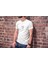 Unisex Bisiklet Yaka Baskılı Oversize T-Shirt - Beyaz 1