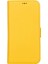 Apple iPhone 13 Pro Uyumlu Deri Cüzdanlı Kılıf Limon Sarı 2