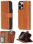 Apple iPhone 16 Pro Max Uyumlu, Hakiki Deri, El Yapımı, Cüzdanlı Kılıf, Karamel 5
