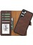 Samsung Galaxy S23 Plus Uyumlu Deri Cüzdanlı Kılıf G2 Kahve 1