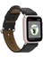 Apple Watch Uyumlu Deri Kordon Orfe 42-44-45MM G1 Siyah 5