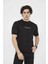 Unisex Bisiklet Yaka Slim Fit T-Shirt- Siyah 1