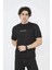 Unisex Bisiklet Yaka Slim Fit T-Shirt- Siyah 3