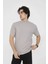 Unisex Bisiklet Yaka Slim Fit T-Shirt- Taş 2