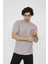 Unisex Bisiklet Yaka Slim Fit T-Shirt- Taş 3