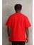 Unisex Baskılı Oversize T-Shirt - Kırmızı 2