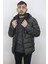 Fistan Store Erkek Hakim Yaka Spor Kesim Normal Kalıp Kapüşonlu Kışlık Şişme Mont 2