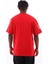 Unisex Oversize Baskılı Bisiklet Yaka T-Shirt - Kırmızı 4