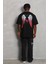 Unisex Oversize Baskılı Bisiklet Yaka T-Shirt - Siyah 2