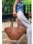 Kadın El ve Omuz Kullanımlı Çıkarılabilir Cüzdanlı Modern Kesim Shopper Çanta 2