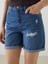 Yeni Sezon Boyfriend Fit Yirtik Detayli Kadin Jean Sort - S5DN12Z8 3