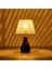 Luce Konik Seramik Abajur - Siyah / Krem - 37X20X20 cm 3