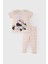 Yeni Sezon Kız Bebek Disney Mickey & Minnie Pijama Takımı Fitilli Kaşkorse Kısa Kollu Üst Beli Lastikli Uzun Alt 1