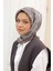 Desenli Shiny Eşarp - 8647 - Koyu Vizon 1
