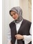 Desenli Shiny Eşarp - 8647 - Koyu Vizon 5