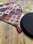 Kilim Desen Duck Keten Runner ve 6'lı Siyah Supla Seti 2