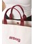 Baghashtag #bagseries Bordo Kanvas Tote Çanta 4
