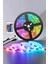 Yeni Nesil Rgb Işıklı 10METRE Şerit LED Kumandalı Şarj Edilebilir 5
