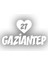 Kalpli 27 Gaziantep Araba Sticker 17X17 cm Beyaz 1