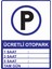 Ücretli Otopark Uyarı Levhası Etiket 25X35 cm 1