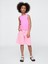 Kız Çocuk Pembe Mid Rise Longline Denim Şort 1