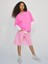 Kız Çocuk Pembe Mid Rise Longline Denim Şort 2