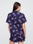 Kadın Koyu Mavi Gapbody Poplin Kısa Kollu Pijama Üstü 4