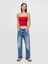 Kadın Kırmızı Closeknit Crop Üst 4