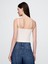 Kadın Beyaz Closeknit Crop Üst 5
