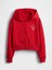 Kız Çocuk Kırmızı Vintagesoft Crop Gap Logo Fermuarlı Sweatshirt 5