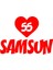 Kalpli 55 Samsun Araba Sticker 17X17 cm Kırmızı 1