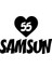 Kalpli 55 Samsun Araba Sticker 17X17 cm Siyah 1