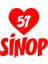 Kalpli 57 Sinop Araba Sticker 17X17 cm Kırmızı 1