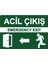 Acil Çıkış Emergency Exıt Uyarı Levhası Etiket 25X35 cm 1