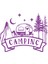 Camping Araba Sticker 17X17 cm Mor 1