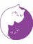 Kediler Ying Yang Araba Sticker 17X17 cm Mor 1