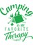 Camp Is My Favorite Therapy Araba Sticker 17X17 cm Yeşil 1