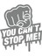 You Cant Stop Me Araba Sticker 17X17 cm Gri 1