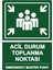 Acil Durum Toplanma Noktası Emergency Muster Poınt Uyarı Levhası Etiket 25X35 cm 1