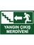 Yangın Çıkış Merdiveni Uyarı Levhası Pvc 25X35 cm 1