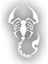Akrep Araba Sticker 17X17 cm Beyaz 1