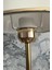 Royal Gold Metal Ayaklı Abajur Krem Altın Şeritli Kumaş Başlık Yatak Odası Abajur Salon Masa Lambas 3