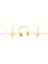 Kalp Atışı Kulaklık Araba Sticker 17X17 cm Gold 1