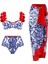 Yaz Tatili Için Olmazsa Olmaz Mayo Kadın Üç Parçalı Baskılı Bölünmüş Bikini Etek Mayo (Yurt Dışından) 1