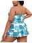 Yaz Büyük Beden Baskılı Tankini Mayo Beden: 2xl Göğüs 118CM (Yurt Dışından) 2