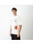 Unisex Bisiklet Yaka Baskılı Oversize T-Shirt - Beyaz 3