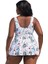 Yaz Yeni Iki Parçalı Mayo Baskılı Büyük Boy Tankini Takımı Kadın Bedeni: 3xl (Yurt Dışından) 3