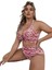 Yaz Büyük Beden Bikini Çizgili Baskılı Çok Renkli Iki Parçalı Yüksek Bel Külot Kadın Mayo Beden: 2xl (Yurt Dışından) 2